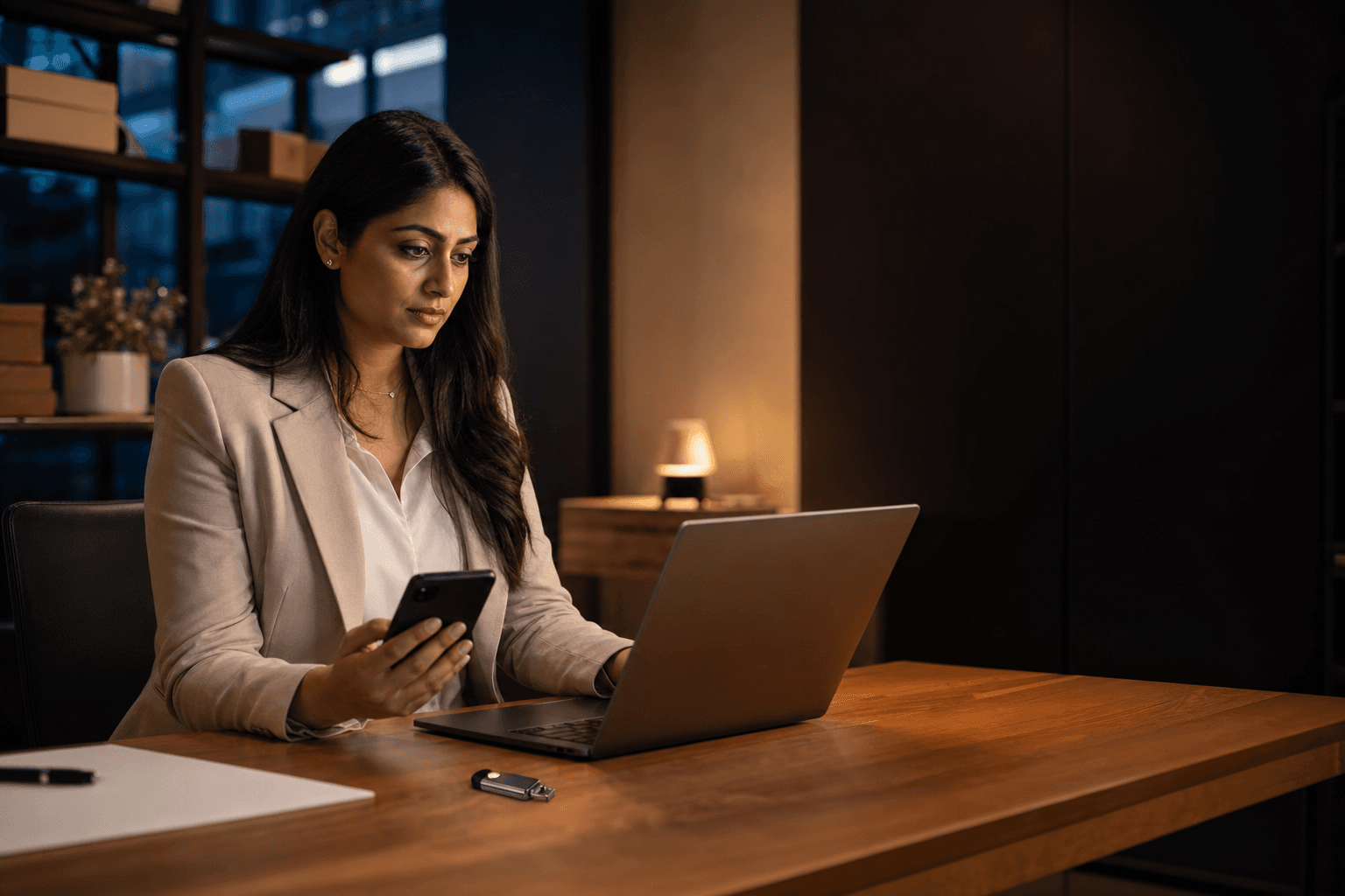 Commerce operations lead reviewing a sensitive action with secure approval controls